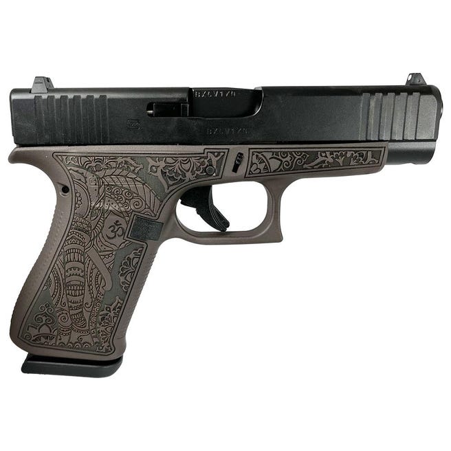 Glock 48 Custom "Vortex Bronze Elephant Engraved" 9mm 4.17" Barrel 10-Rounds