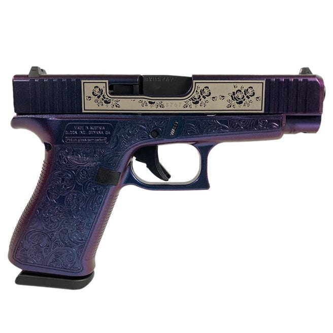 Glock 48 Gen 5 Custom "Glock & Roses" Mongoose Purple 9mm 4.17" Barrel 10-Rounds