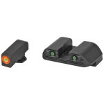 Glock Bold Night Sight Set By Ameriglo Orange .180" Front