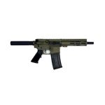 Great Lakes Firearms and Ammunition AR-15 Pistol OD Green .223 Wylde 7.5" Barrel 30-Rounds