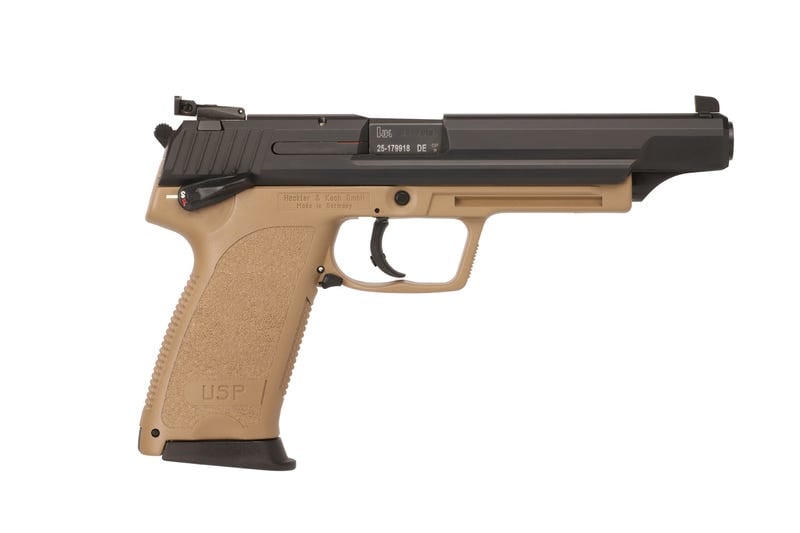 Heckler and Koch USP45 Elite Flat Dark Earth / Black .45 ACP 6.02" Barrel 12-Rounds