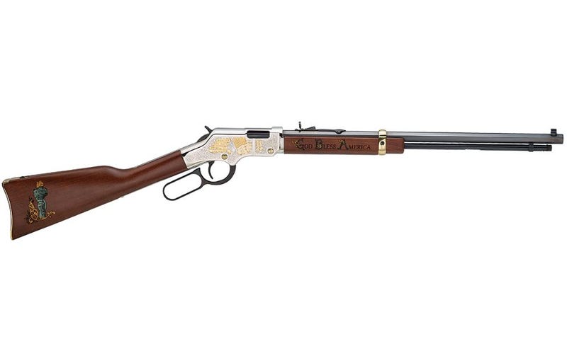 Henry Repeating Arms Golden Boy God Bless America Edition Nickel / Wood .22 Long / .22 Short 20-inch 21Rds
