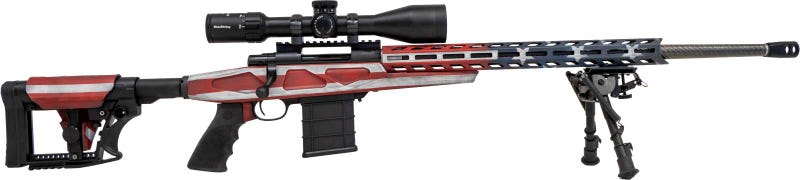 Howa M1500 APC Chassis 6.5 Creedmoor 24" Carbon Fiber Barrel 10-Rounds American Flag