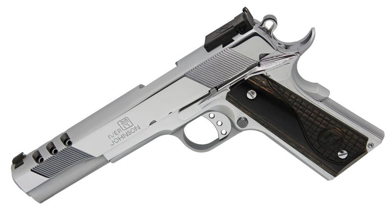 Iver Johnson 1911 Eagle XLC Ported Chrome .45 ACP 6" Barrel 8-Rounds Iver Johnson 1911 Eagle XLC Ported Chrome .45 ACP 6" Barrel 8-Rounds - 1911 - Miami Shooters Supply