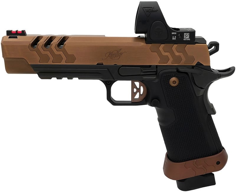 Kimber 2K11 Target OI Coyote / Black 9mm 5" Barrel 20-Rounds w/ Trijicon SRO Kimber 2K11 Target OI Coyote / Black 9mm 5" Barrel 20-Rounds w/ Trijicon SRO - 1911 - Miami Shooters Supply