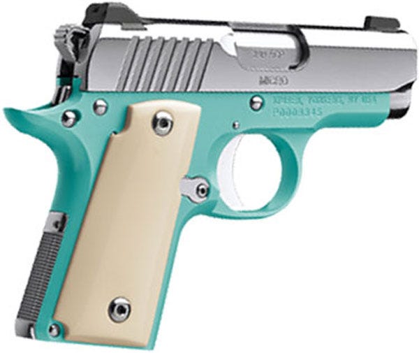 Kimber Micro Bel Air 380ACP 2.75 Inch 6 Rd  Fixed Sights Bel Air Blue/ Mirror Polished