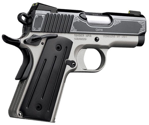 Kimber Onyx Ultra II Black PVD / Satin Silver 9mm 3-inch 8Rd Night Sights