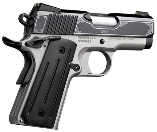 Kimber Onyx Ultra Carry II Pistol  45 ACP 3 Inch 7 Rd Black Micarta Grips Polished Black Slide