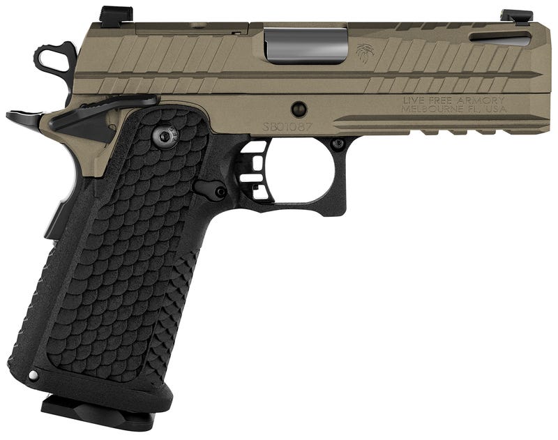 Live Free Armory Apollo 11 Compact Flat Dark Earth 9mm 4.15" Barrel 17-Rounds