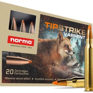 Norma Varmint Tipstrike Brass .223 Rem 55 Grain 20-Rounds Polymer Tip