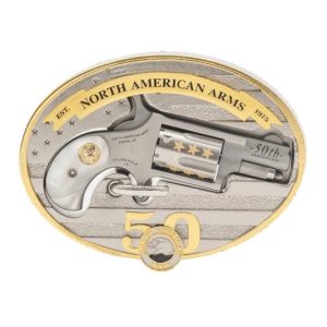 North American Arms Mini-Revolver 50th Anniversary Stainless / Gold .22 LR 1.125" Barrel 5-Rounds