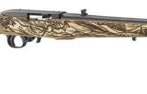 Ruger 10/22 Carbine Wolf Engraved Wood Laminate / Blued .22 LR 18.5" Barrel 10-Rounds
