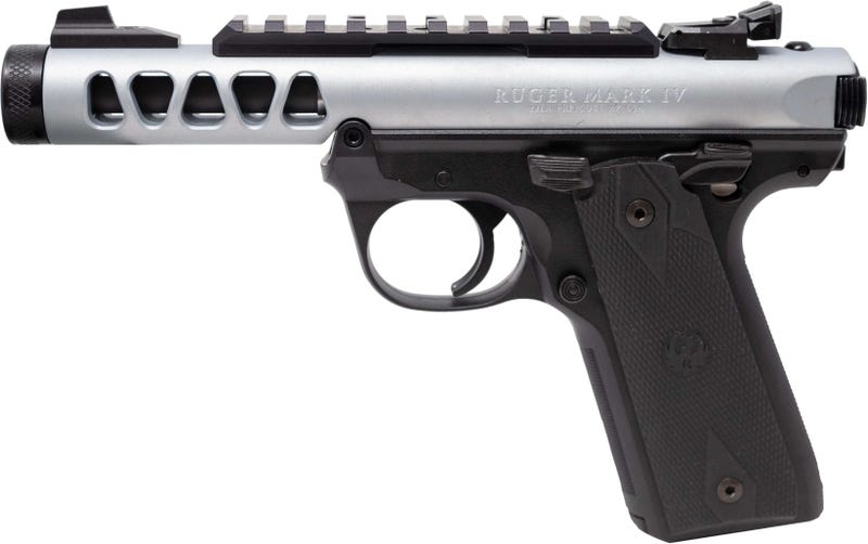 Ruger Mark IV Lite Silver .22 LR 4.4" Barrel 10-Rounds