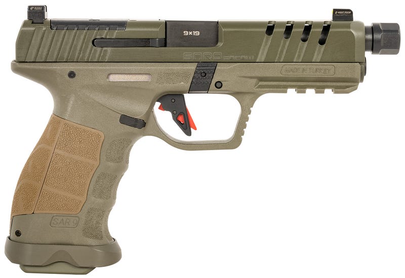 SAR USA SAR9 SOCOM OD Green 9mm 5.2" Barrel 21-Rounds