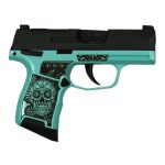 Sig Sauer P365 Sugar Skull-Tiffany Glitter 9mm 3.1" Barrel 10-Rounds Optics Ready Manual Safety
