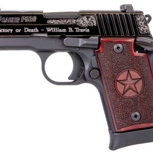 Sig Sauer P938 Texas Engraved Silver 9mm 3" Barrel 7-Rounds