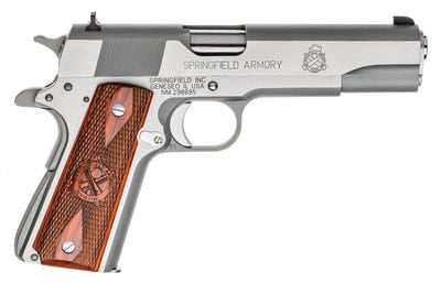 Springfield Armory 1911 Mil-Spec Stainless Steel .45 ACP 5" Barrel 7-Rounds Includes 2 Magazines