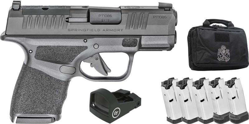 Springfield Armory Hellcat OSP 9mm 3" Barrel 11/13-Rounds CT1500 Red Dot, 5 Mags, White U Dot Sights
