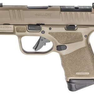 Springfield Armory Hellcat OSP Flat Dark Earth 9mm 3" Barrel 13-Rounds w/ 5 Mags, Viridian RFX-11 Green Dot Sight