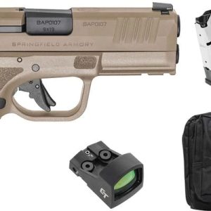 Springfield Armory Hellcat Pro Flat Dark Earth 9mm 3.7" Barrel 10-Rounds 5 Mags, CT1500 Red Dot