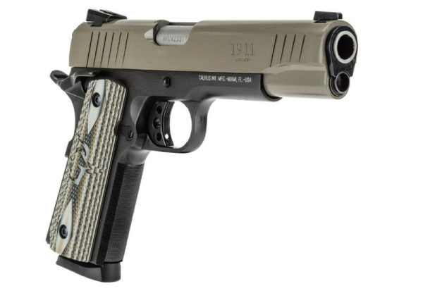 Taurus 1911FS Sand .45 ACP 5" Barrel 8-Rounds w/ Custom VZ Grips