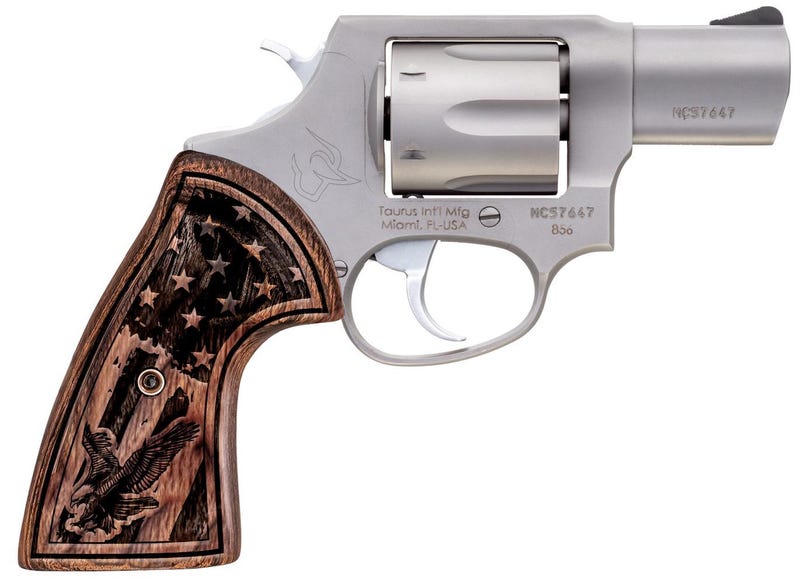 Taurus 856 Stainless / Walnut .38 SPL 2" Barrel 6-Rounds US Flag Grips Taurus 856 Stainless / Walnut .38 SPL 2" Barrel 6-Rounds US Flag Grips - HANDGUNS - Miami Shooters Supply