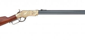Taylors and Co 1860 Henry Lever Action Brass / Blued .44-40 24.25-inch 13Rds Laser-Engraved Hand-Chased