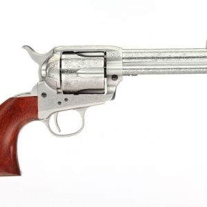 Taylors and Co Cattleman Floral Engraved Nickel .45 LC 5.5" Barrel 6-Rounds