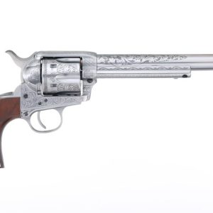 Taylors and Co Uberti 1973 Cattleman Engraved Stainless .45 Colt 7.5" Barrel 6-Rounds