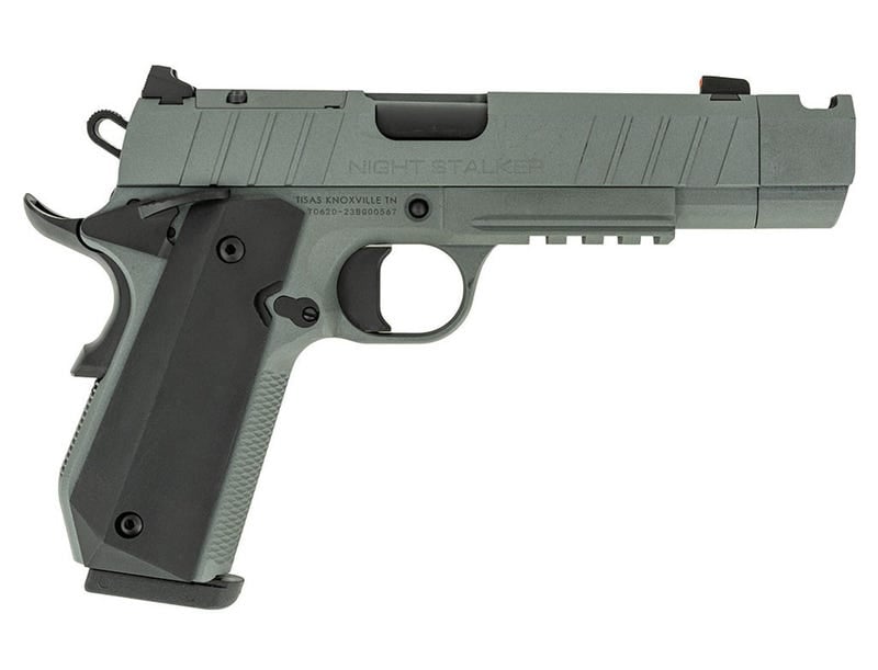 Tisas 1911 Night Stalker Comp Platinum Grey 10mm 4.25" Barrel 8-Rounds