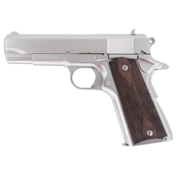 Tisas 1911 Tank Commander Nickel / Walnut 9mm 5" Barrel 9-Rounds