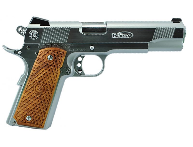 TriStar American Classic II 1911 9mm Luger 5" 9 Rounds Chrome Steel Frame/Slide Steel