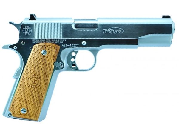 Tristar Government 1911 Chrome .38 Super 5" Barrel 8-Rounds