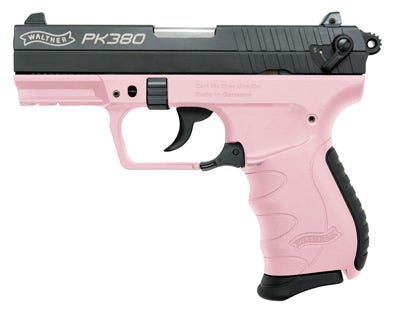 Walther PK380 Double-Action Compact Black / Pink .380 ACP 3.6-inch 8rd