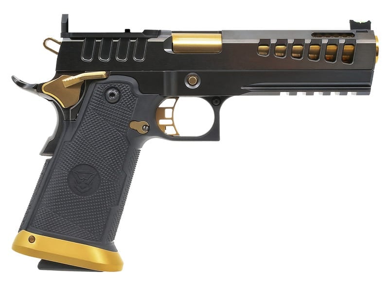 Watchtower Firearms Demolitia Full Size Black / Gold 9mm 5" Barrel 17/20-Rounds