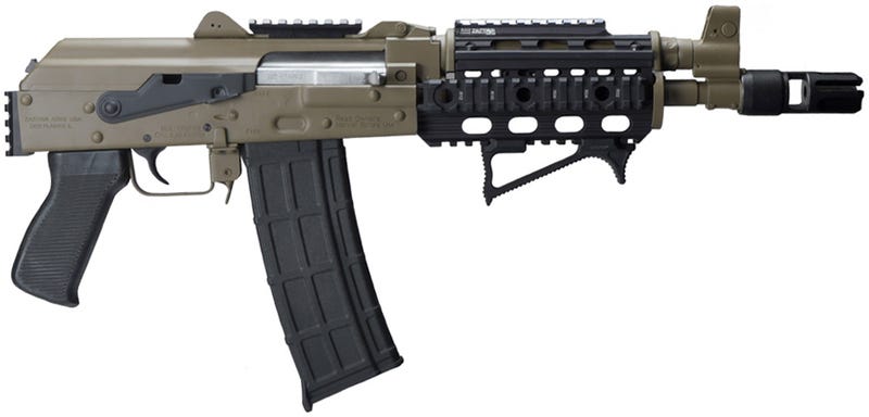 Zastava USA ZPAP85 Flat Dark Earth 5.56 10.5" Barrel 30-Rounds w/ Quadrail