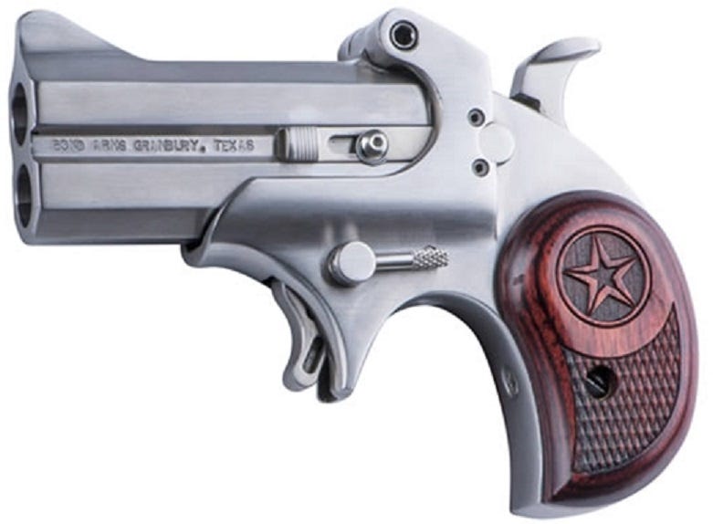 Bond Arms Cowboy Defender Stainless .40 SW 3" Barrel 2-Rounds