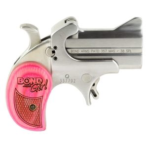Bond Arms Mini Girl Stainless/Pink .357 Mag/.38 SPL 2.5" Barrel 2-Rounds