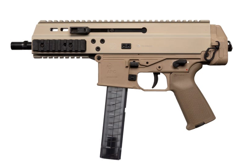 B&T APC9 Pro Tan 9mm 7" Barrel 30-Rounds with Accessory Rails
