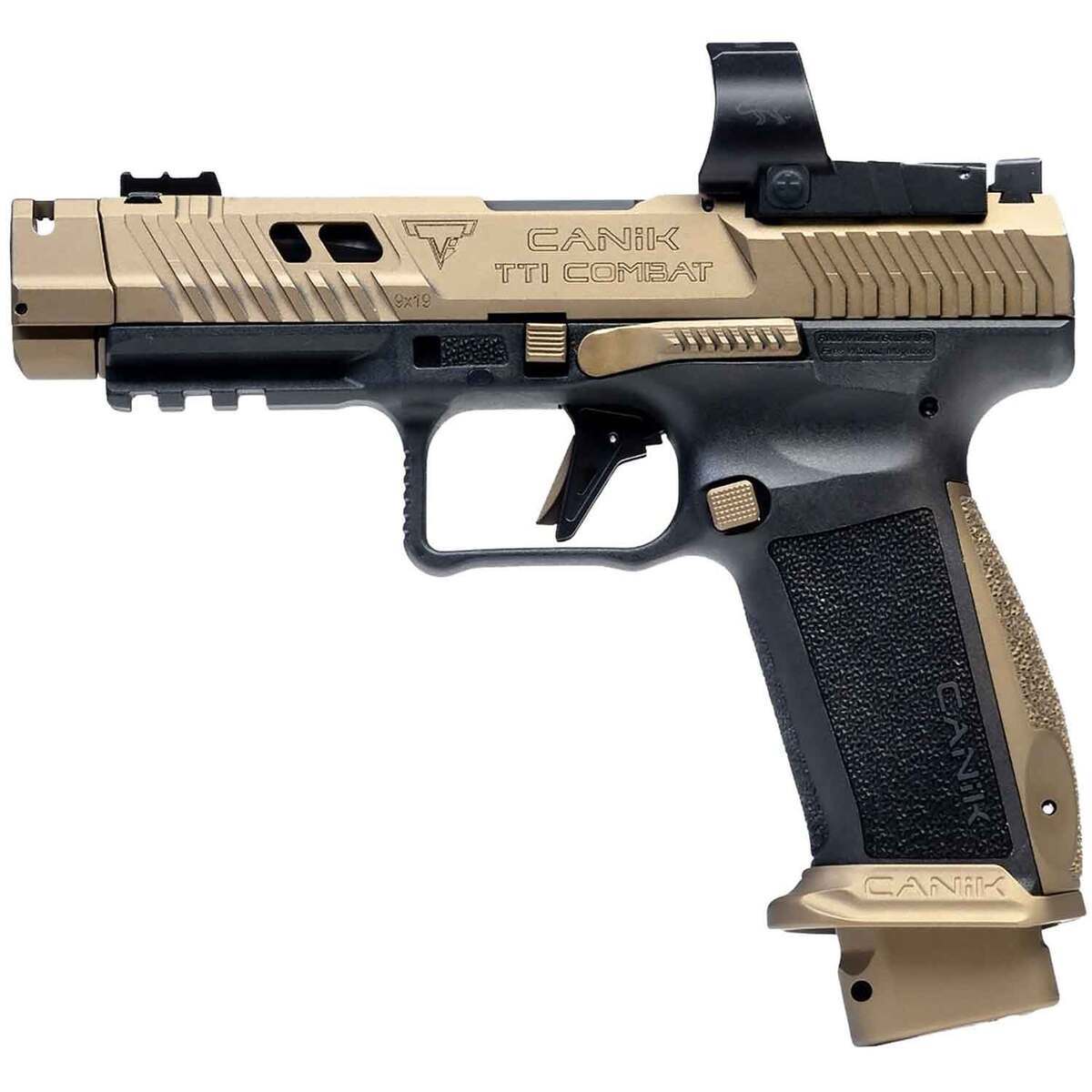 Canik TTI Combat w/ Red Dot 9mm Luger 4.6in TTI Bronze Pistol - 21+1 Rounds - Image 2