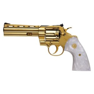 Colt Firearms Python 24K Gold .357 Mag 5" Barrel 6-Rounds w/ Pearlite Creme Grips