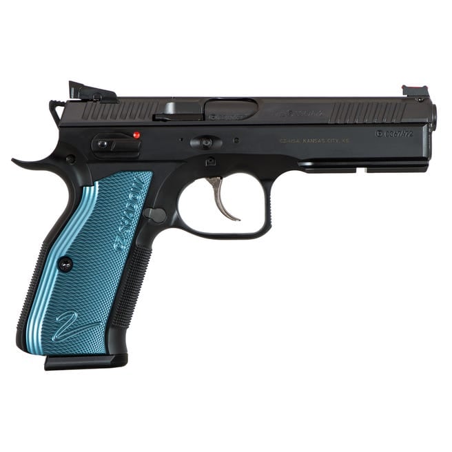 CZ 75 SP-01 Shadow 2 Blue Grips 9mm 4.8" Barrel 17-Rounds