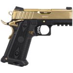 EAA Girsan Witness2311 Brat 9mm Luger 3.4in Black & Gold Titanium Nitride Pistol - 17+1