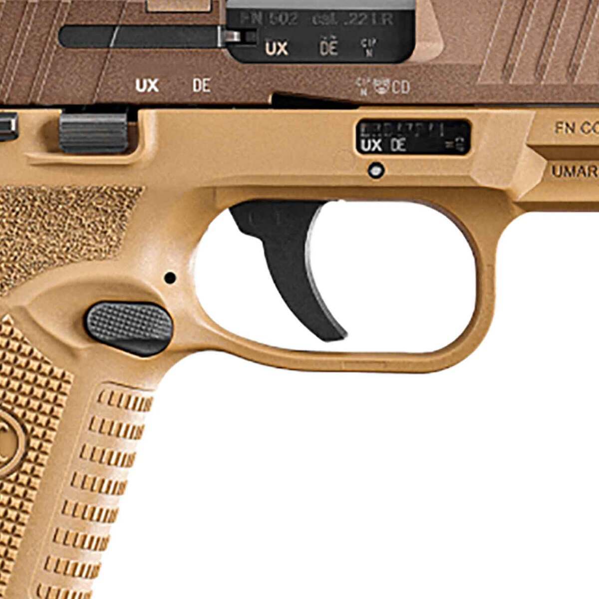 FN 502 MRD 22 Long Rifle 4in FDE Cerakote Pistol - 10+1 Rounds - Image 3