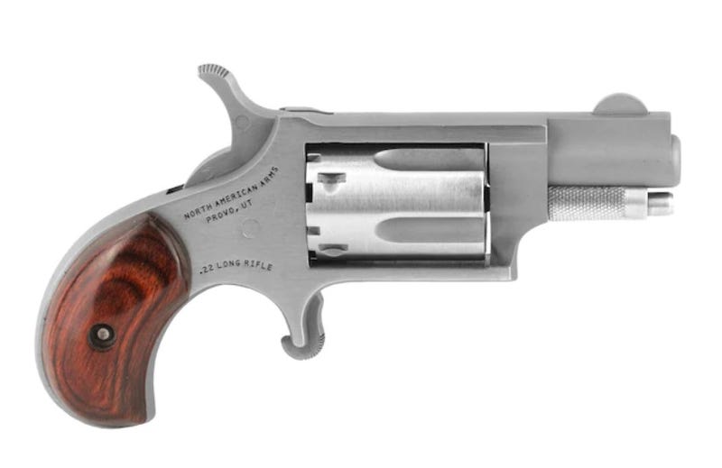North American Arms Mini-Revolver Convertible Stainless .22 LR 1.125" Barrel 5-Rounds with .22 Mag Cylinder