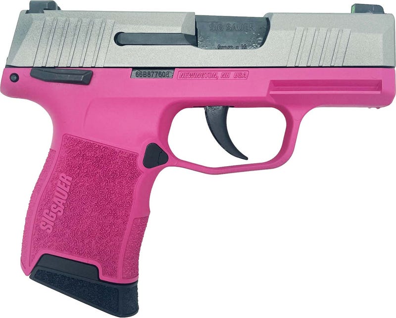Sig Sauer P365 Pink / Stainless 9mm 3.1" Barrel 10-Rounds GrabAGun Exclusive