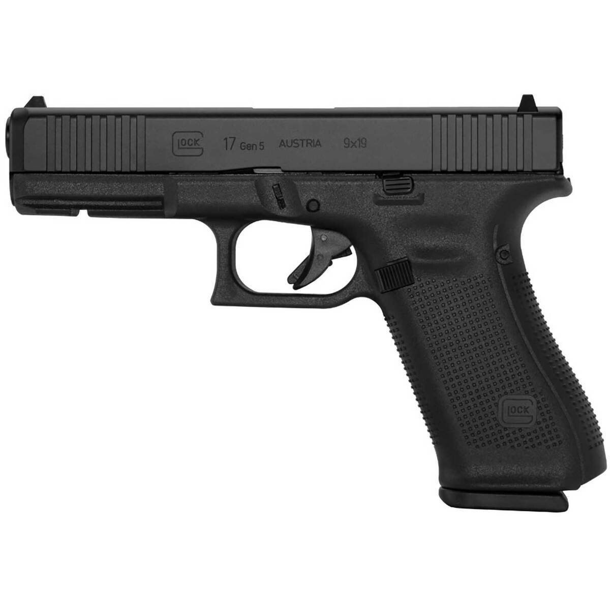 Glock 17 Gen5 Front Serrations 9mm Luger 4.49in Black nDLC Pistol - 17+1 Rounds - Image 2