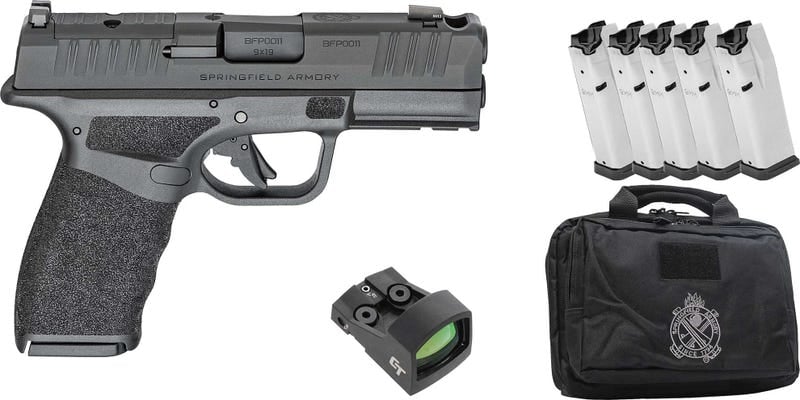 Springfield Armory Hellcat Pro Comp OSP 9mm 3.7" Barrel 15/17-Rounds 5 Mags, CT1500 Red Dot
