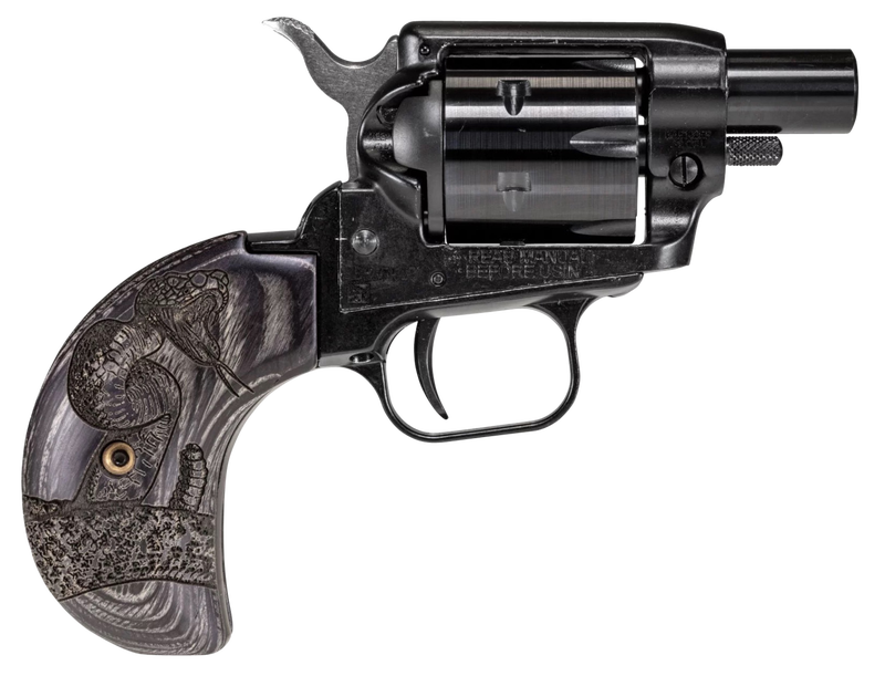 Heritage Firearms Barkeep Boot .22 LR 1.68" Barrel 6-Rounds Engraved Birdshead Grip