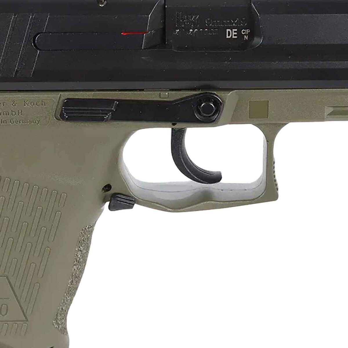 HK P2000 9mm Luger 3.4in Matte Black/Green Pistol - 13+1 Rounds - Image 3